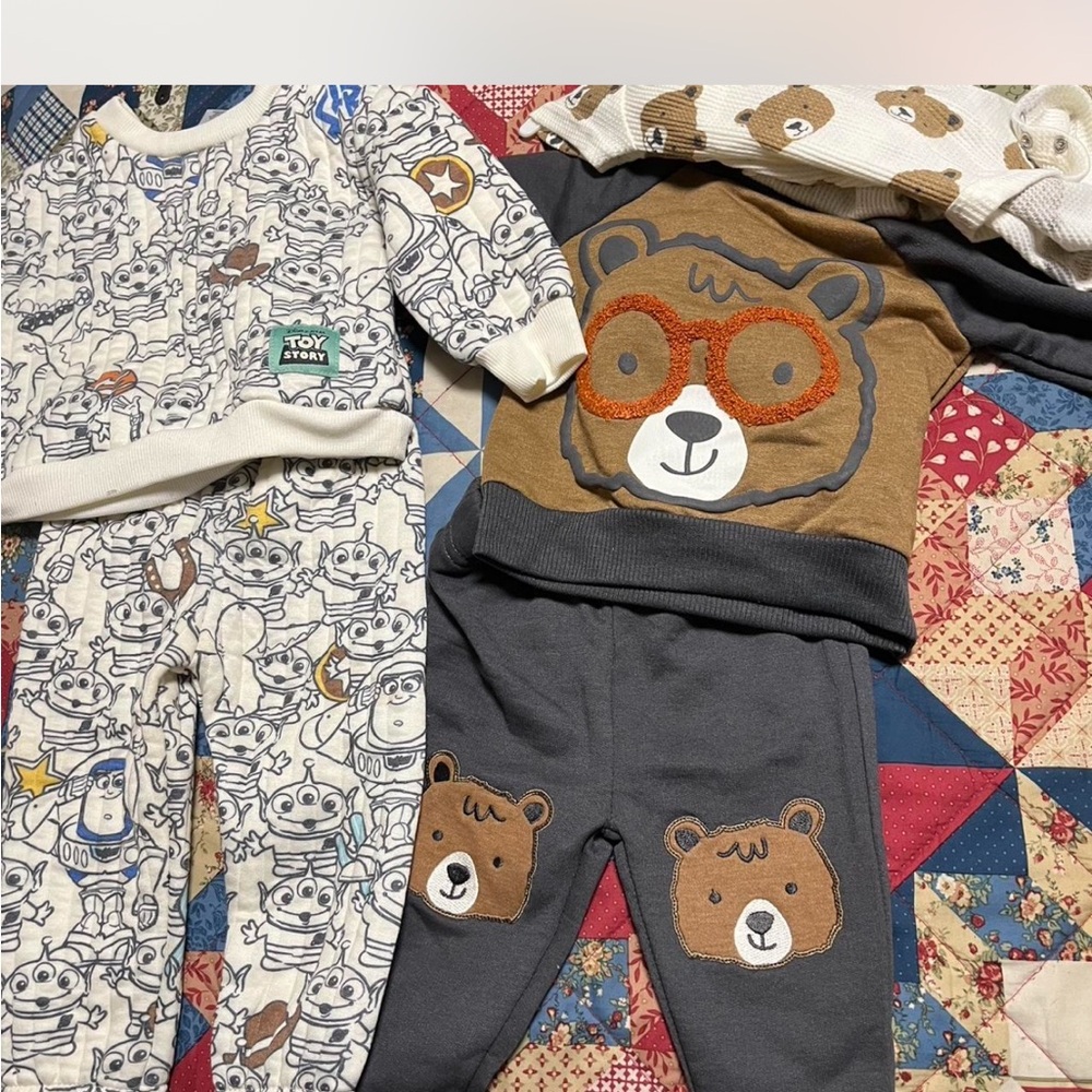 Toy Story and Bear Themed Baby Outfits